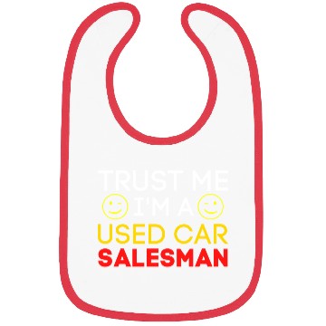 Discover Trust Me I'm a Used Car Salesman (Gold & Red) Bibs