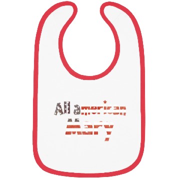 Discover All American Mary 4th of July Bibs for Mary