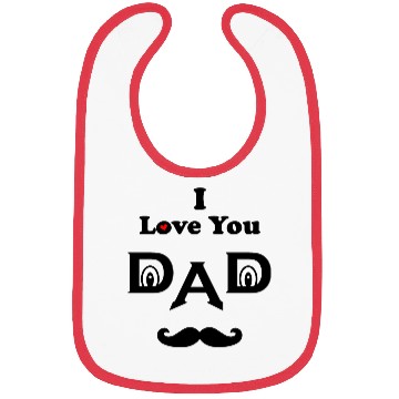 Discover Design I Love dad Bibs