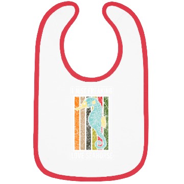 Discover Sea Horse Swimming Ocean Bibs