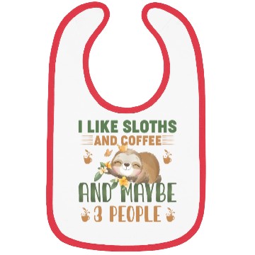 Discover Sloth Sloths, Coffee, People Bibs