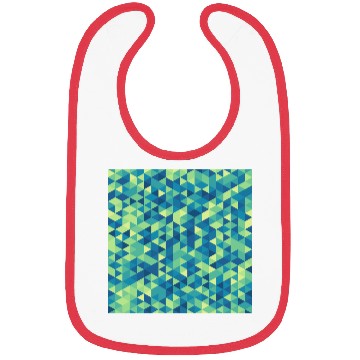 Discover Geometric Hexagon Pattern Blue Yellow Green Bibs