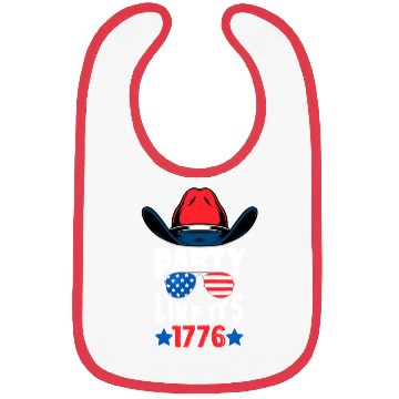 Discover Happy 4th July 1776 Bibs Men Women & Kids