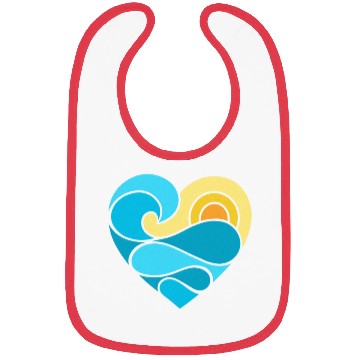 Discover Summer Heart Ocean Bibs