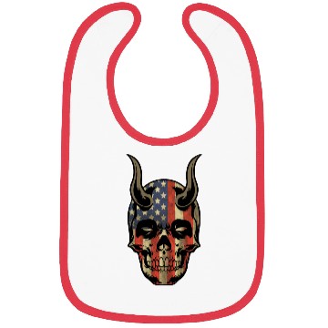 Discover skull flag us Bibs
