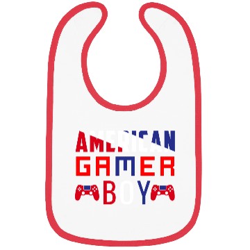 Discover American gamer boy, Flag Video Game Boys Kids Teen Bibs