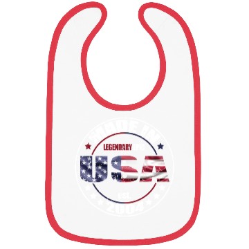 Discover Birthday Saying Born USA 2004 Bibs