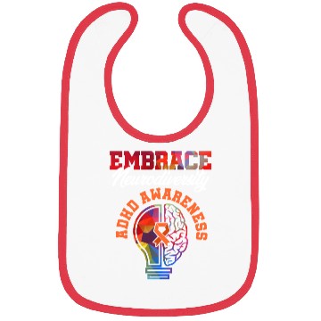 Discover ADHD Awareness Embrace Attention Deficit Warrior Bibs