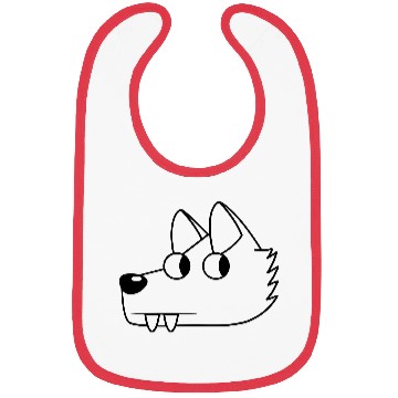 Discover sly looking wolf with teeth Bibs