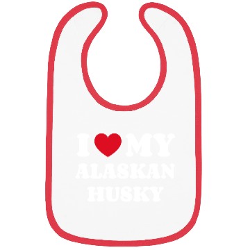 Discover I Love My Alaskan Husky Bibs
