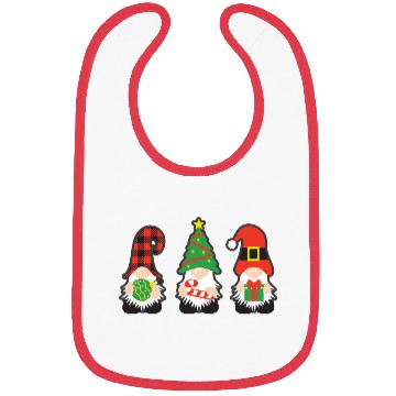 Discover Christmas Gnomes with candy cane, gift Bibs