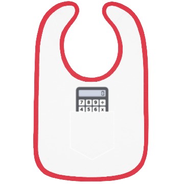 Discover Math Teacher Pocket with calculator funny nerd Bibs