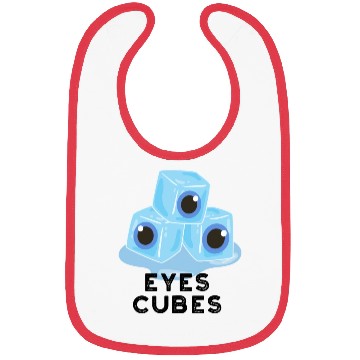 Discover Eyes Cubes Funny Ice Pun Bibs
