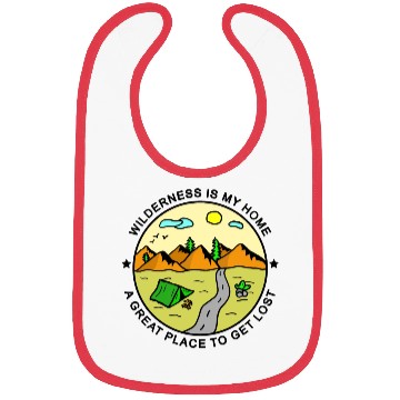 Discover Wilderness Trekking Camping Nature Lover Quote Bibs