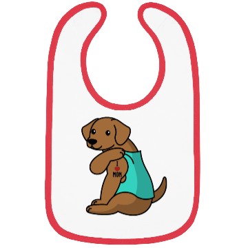 Discover I Love Mom Tattoo Vizsla Bibs