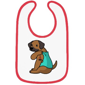Discover I Love Mom Tattoo Rhodesian Ridgeback Bibs