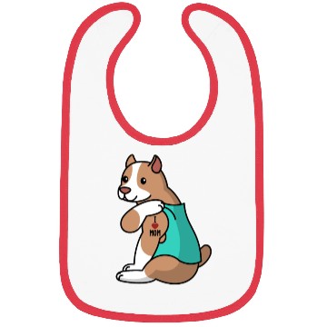 Discover I Love Mom Tattoo Pit Bull Bibs