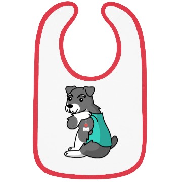Discover I Love Mom Tattoo Schnauzer Bibs