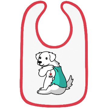 Discover I Love Mom Tattoo Great Pyrenees Bibs
