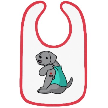 Discover I Love Mom Tattoo Weimaraner Bibs