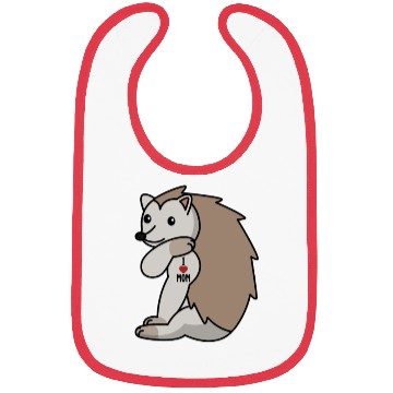 Discover I Love Mom Tattoo Hedgehog Bibs