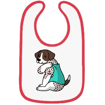 Discover I Love Mom Tattoo German Shorthaired Pointer Bibs