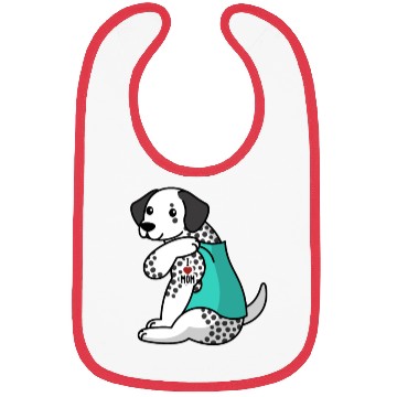 Discover I Love Mom Tattoo Dalmatian Bibs