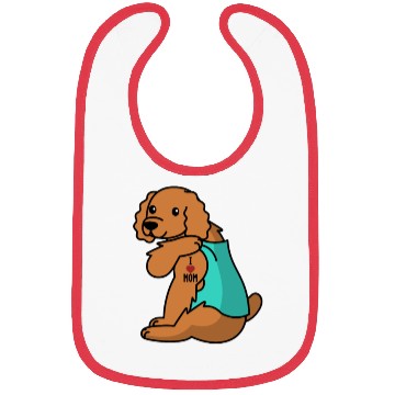 Discover I Love Mom Tattoo Cocker Spaniel Bibs
