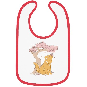 Discover Dog With Sakura Tree Bibs