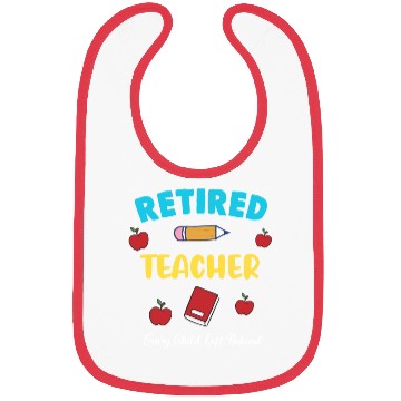 Discover retired teacher funny retirement gift Bibs