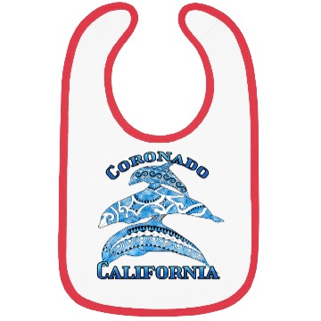 Discover Coronado California Vacation Tribal Dolphins Bibs