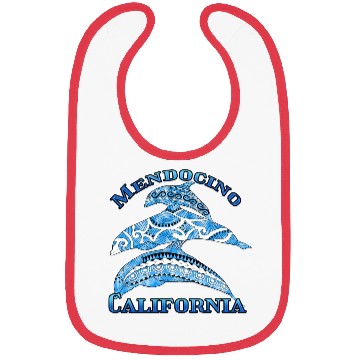 Discover Mendocino California Vacation Tribal Dolphins Bibs