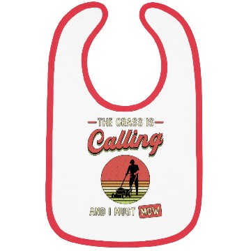 Discover Lawn Mower The Grass Is Calling Garden Lawn Mowing Bibs