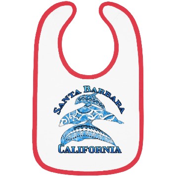Discover Santa Barbara California Vacation Tribal Dolphins Bibs