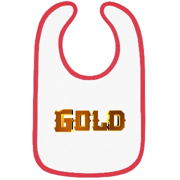 Discover Gold Stylized Text Bibs