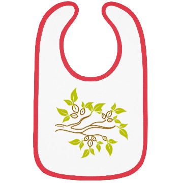 Discover Tree branches and tree leaves - modern artwork Bibs