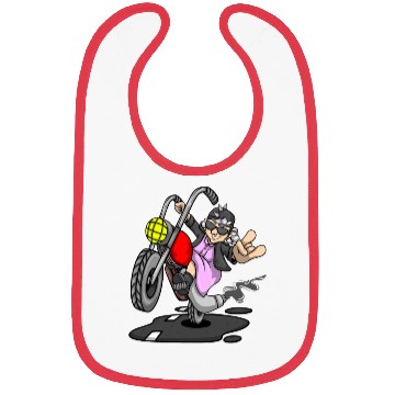 Discover Motorcycle Motorcycling Grandma Motorcyclist Bibs