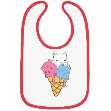 Discover Cute Ice Cream Cats Cat Lover Gift Idea Bibs