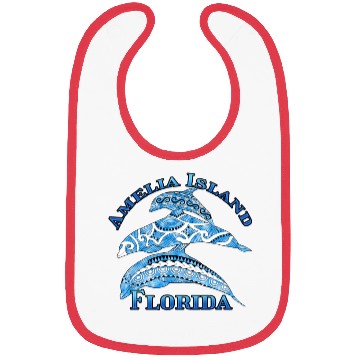 Discover Amelia Island Florida Vacation Tribal Dolphins Bibs