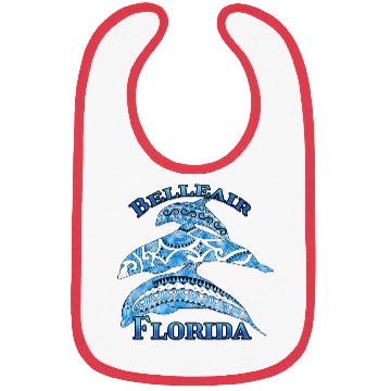 Discover Belleair Florida Vacation Tribal Dolphins Bibs