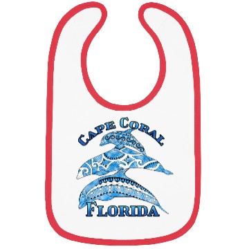 Discover Cape Coral Florida Vacation Tribal Dolphins Bibs