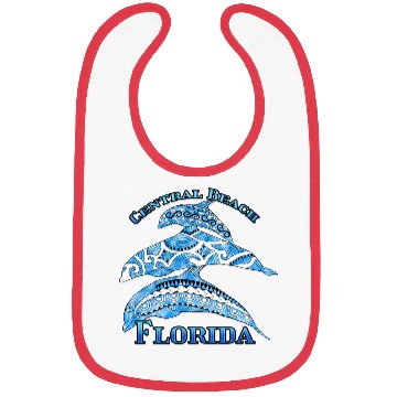 Discover Central Beach Florida Vacation Tribal Dolphins Bibs