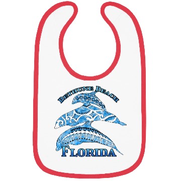 Discover Bethune Beach Florida Vacation Tribal Dolphins Bibs