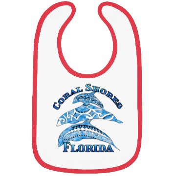 Discover Coral Shores Florida Vacation Tribal Dolphins Bibs