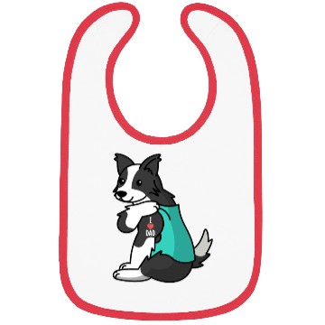 Discover I Love Dad Border Collie Bibs