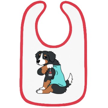 Discover I Love Dad Bernese Mountain Dog Bibs