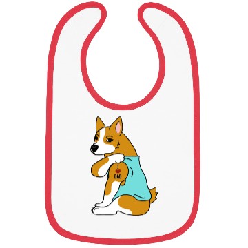 Discover I Love Dad Corgi Bibs
