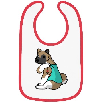 Discover I Love Dad Akita Bibs