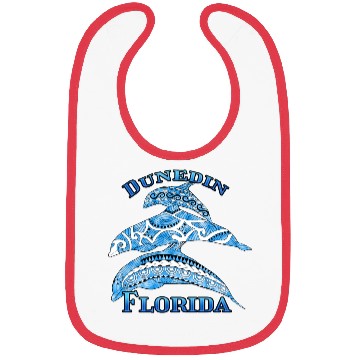 Discover Dunedin Florida Vacation Tribal Dolphins Bibs