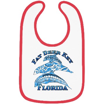 Discover Fat Deer Key Florida Vacation Tribal Dolphins Bibs